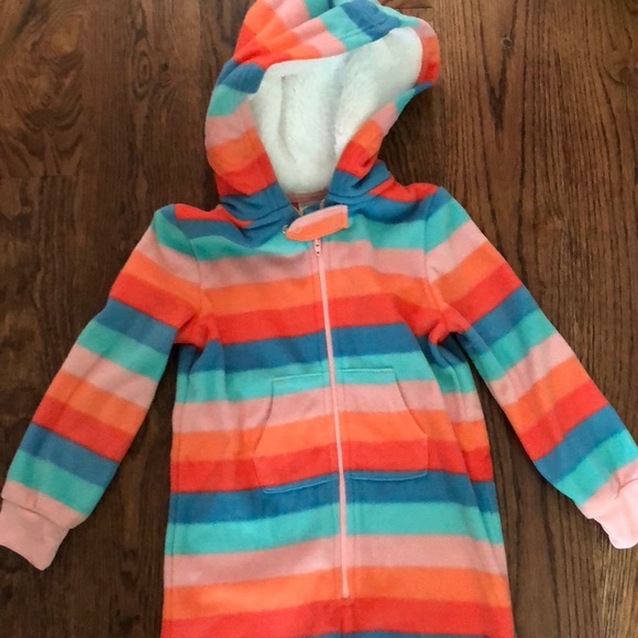 Gymboree  Hooded Fleece Pajama One Piece New - Picture 2 of 8